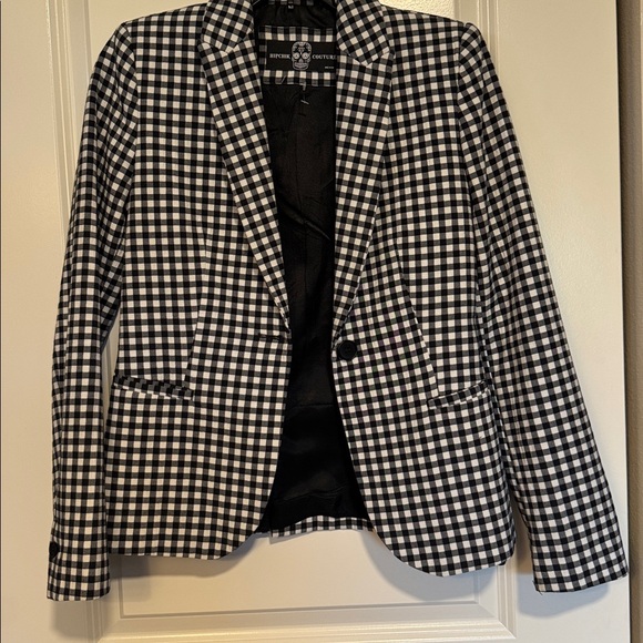 Hipchik Couture | Checkered Plaid real  Glitter Blazer - Picture 5 of 9